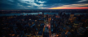 City View During Dusk Wallpaper