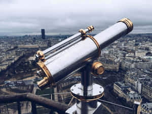 City View Telescopeona Rainy Day Wallpaper