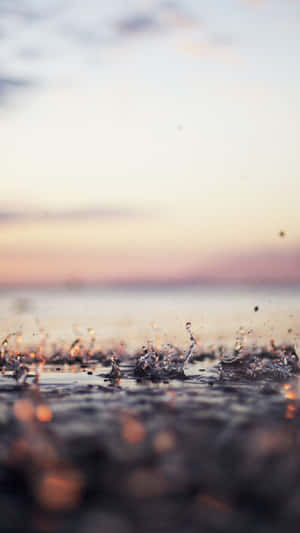 Cityscape Illuminated By The Light Of A Rainy Day Wallpaper