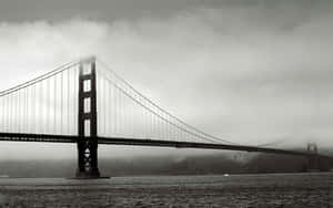 Cityscape Of San Francisco In Black And White Wallpaper