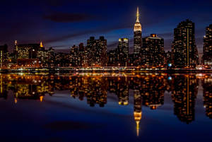 Cityscape Reflection New York Computer Wallpaper
