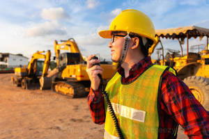 Civil Engineer With Walkie Talkie Wallpaper