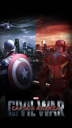 Civil War Poster Captain America Iphone Wallpaper