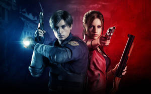 Claire And Leon Resident Evil 2 Remake Wallpaper