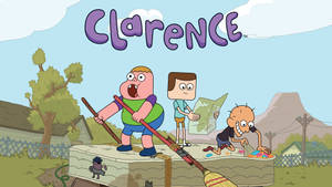 Clarence And Friends On A Mattress Wallpaper