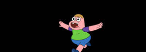 Clarence Running On White Background Wallpaper