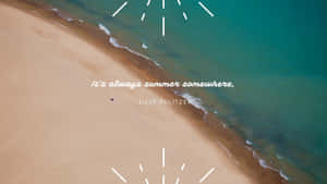 Clarity And Focus With A Stylish Summer Aesthetic Laptop Wallpaper