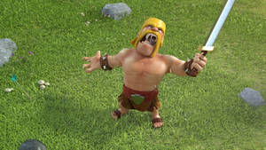 Clash Of Clans Yelling Barbarian Wallpaper
