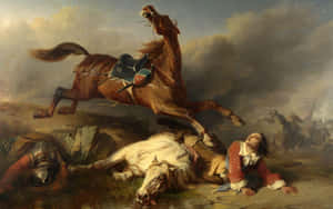 Classic Art An Episode On The Field Of Battle Wallpaper