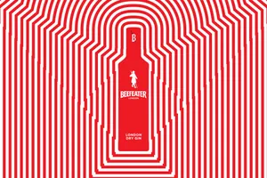 Classic Beefeater Gin In A Red And White Bottle Wallpaper