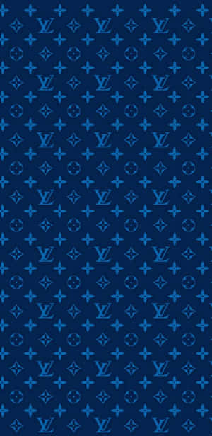Classic Blue Louis Vuitton Print Wallpaper