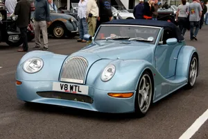 Classic Blue Morgan Convertible In Nature Wallpaper
