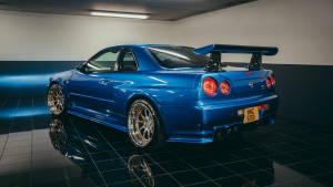 Classic Blue R34 Gtr Car Wallpaper