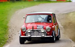 Classic Car 1967 Red Mini Cooper Wallpaper