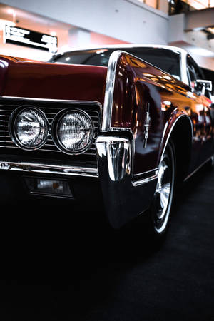 Classic Car With Chrome Paint Wallpaper