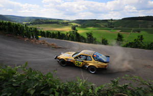 Classic Car Yellow Porsche 944 Wallpaper