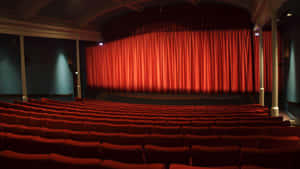 Classic Cinema Interior Red Seats Wallpaper