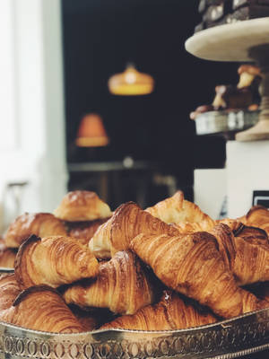 Classic Croissant Pastry Wallpaper