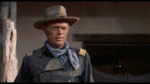 Classic Hollywood Actor Richard Widmark In 'two Rode Together' Wallpaper