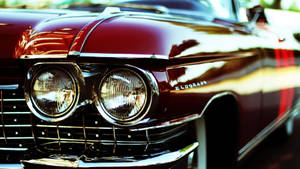 Classic Red Cadillac Eldorado Wallpaper