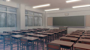 Classroom During Rainy Day Wallpaper