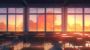 Classroom During Sunset Wallpaper