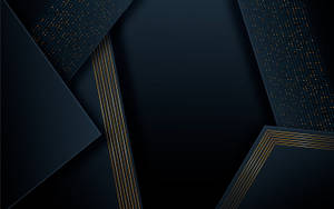 Classy Blue And Gold Presentation Wallpaper