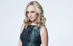 Classy Caroline Forbes In White Wallpaper