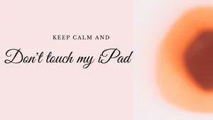 Classy Don’t Touch My Ipad Written In Cursive Wallpaper
