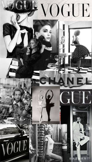 Classy Greyscale Vogue Fashion Wallpaper