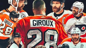 Claude Giroux Philadelphia Flyers Collage Wallpaper
