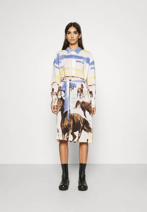 Claudie Pierlot Horse Painted Dress Wallpaper