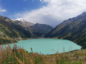 Clear Blue Big Almaty Lake Wallpaper