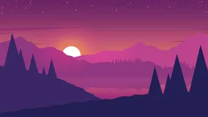 Clear Mountain Sunrise Wallpaper