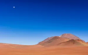 Clear Sky At Desert Wallpaper