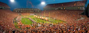 Clemson Tigers Football Football Fans Marching Band Wallpaper