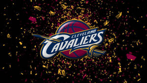 Cleveland Cavaliers Red And Gold Confetti Wallpaper