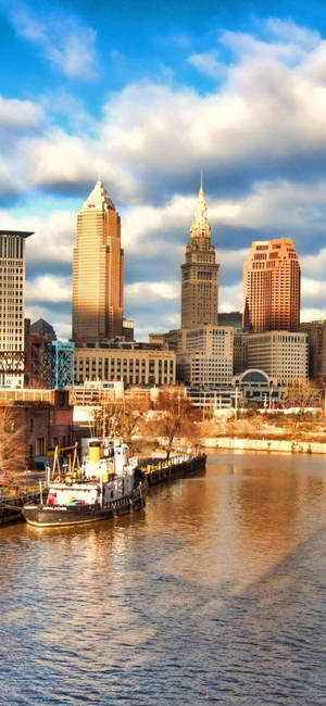 Cleveland Cityscape Portrait Wallpaper