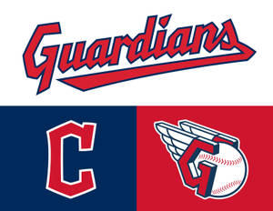 Cleveland Guardians Three Logos Wallpaper