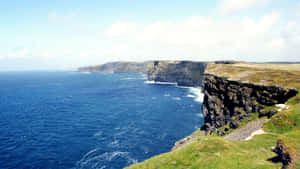 Cliff Of Moher Blue Ocean Waters Wallpaper