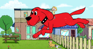 Clifford The Big Red Dog Cartoon Wallpaper