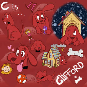 Clifford The Big Red Dog Graphic Art Wallpaper