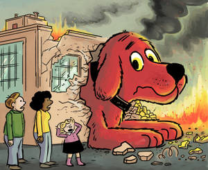 Clifford The Big Red Dog House Fire Wallpaper