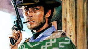 Clint Eastwood - A Legend Of Western Cinema Wallpaper
