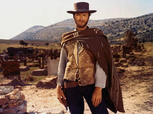 Clint Eastwood The Good, The Bad And The Ugly Iconic Scene Wallpaper