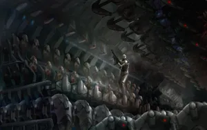 Clone Trooper In A Spaceship Wallpaper