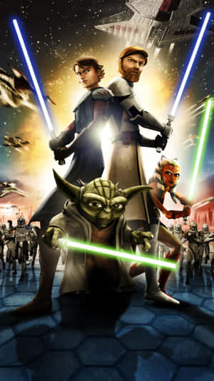 Clone Wars Tv Series Poster Wallpaper