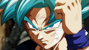 Close-up Goku Super Saiyan Blue Wallpaper