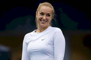 Close-up Of A Gleaming Sabine Lisicki Wallpaper