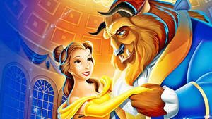 Close-up Of Belle And Beast Wallpaper